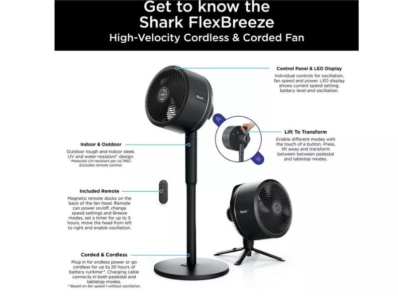 Shark FlexBreeze cordless high velocity fan - fantastic odds