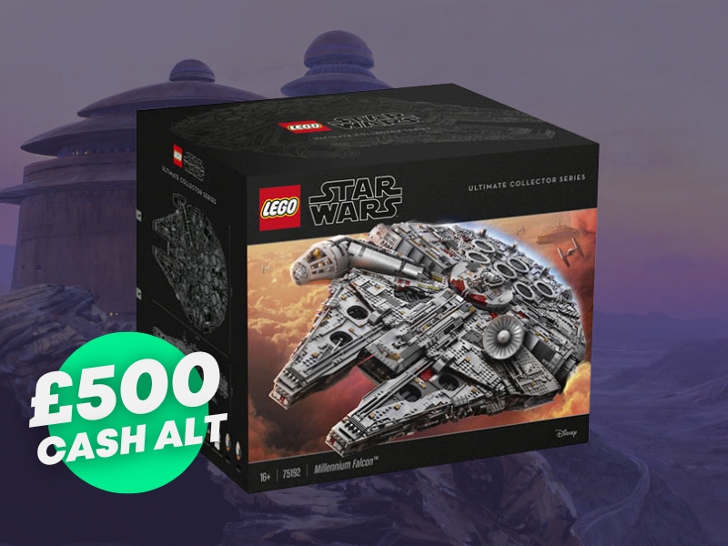 Low odds LEGO Star Wars Ultimate Collector Series Millennium Falcon or £500 in tax free cash!