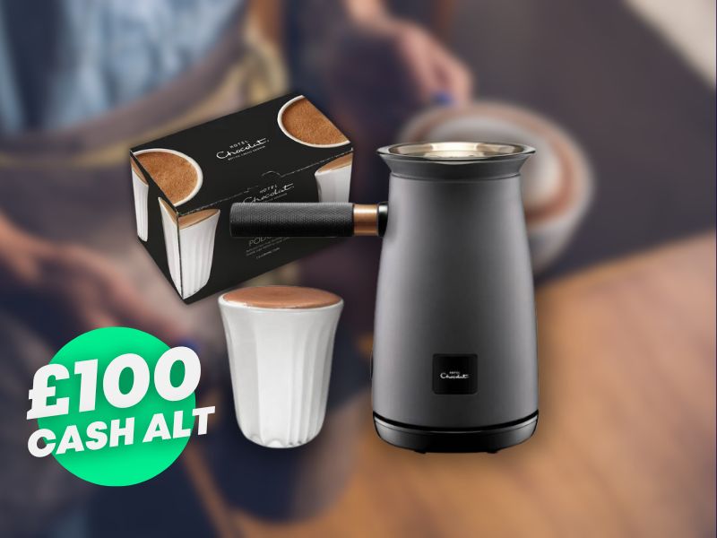 Win a luxurious Hotel Chocolat Velvetiser set or £100 cash with prizedrawtime!