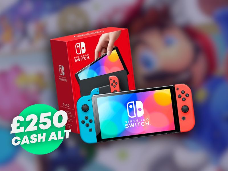 Low odds - Win this Nintendo Switch OLED Console or £250 in tax free cash