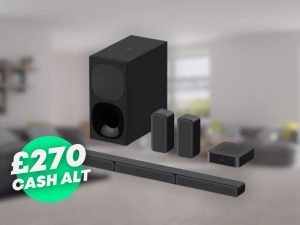 Sony Bluetooth Soundbar with Subwoofer and Wireless Rear Speakers or £270 cash