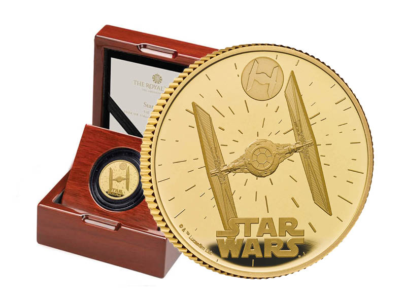Low odds Star Wars TIE Fighter 2024 UK 1/4oz Gold Coin or £700 in cash