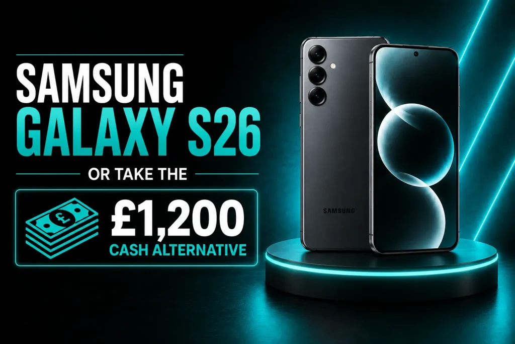 Win the Samsung Galaxy S26 Ultra or £1,200 cash alternative